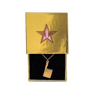 Jeffree Star Gold Cleaver Pendant Necklace